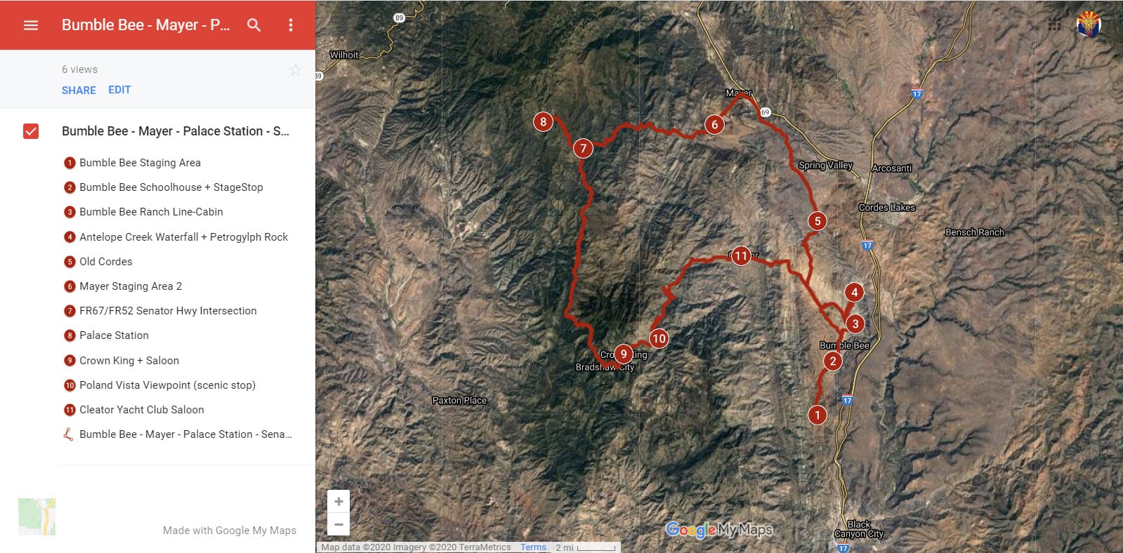 Sample Route Maps & GPS Tracks - Phoenix ATV/UTV Club