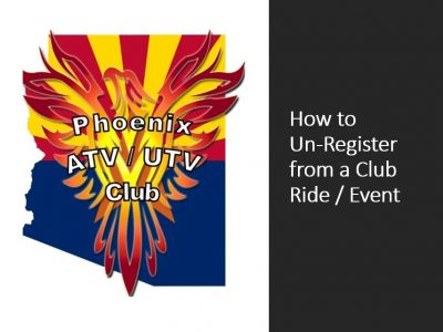 How to un-Register from a Club Ride